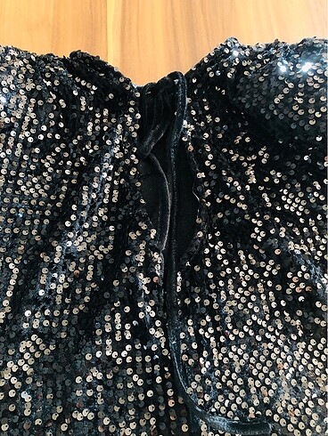 ZARA PUL PAYETLİ KADİFE ELBİSE - Görsel 10
