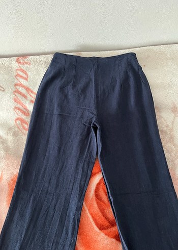 Trendyol & Milla Lacivert Keten pantolon