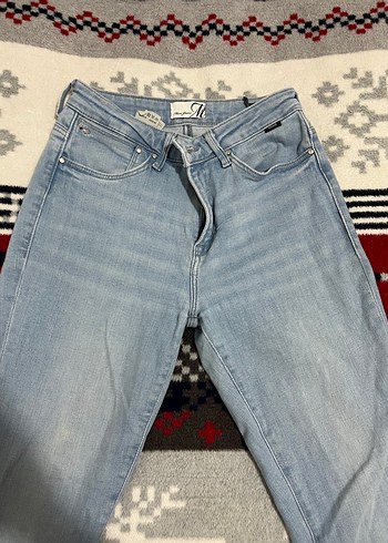 Kadın Mavi Denim Skinny Jean - Görsel 3