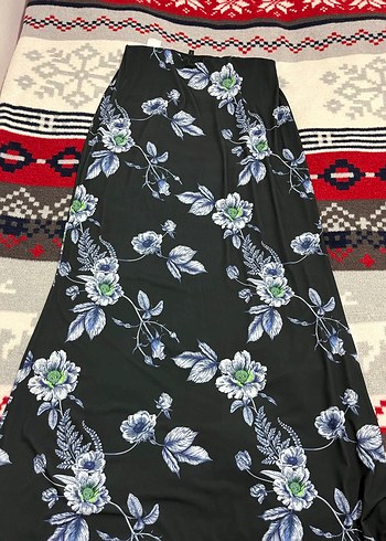 Çiçek Desenli Uzun Bohem Etek - Görsel 2