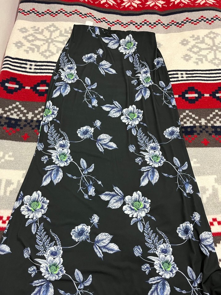 Çiçek Desenli Uzun Bohem Etek - Görsel 2