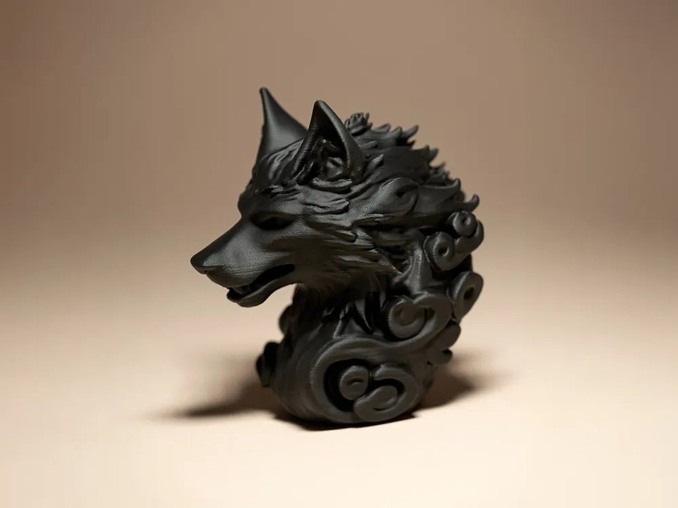 Siyah Kurt Figür - Görsel 2