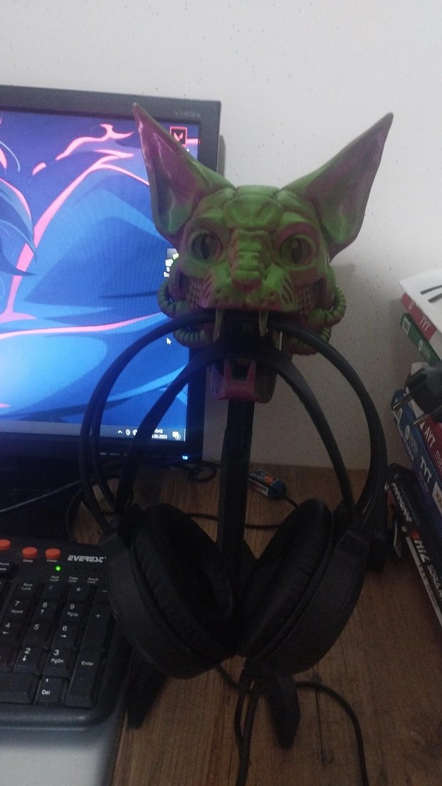 Renkli Kedi Figürlü Kulaklık Askısı - Görsel 4