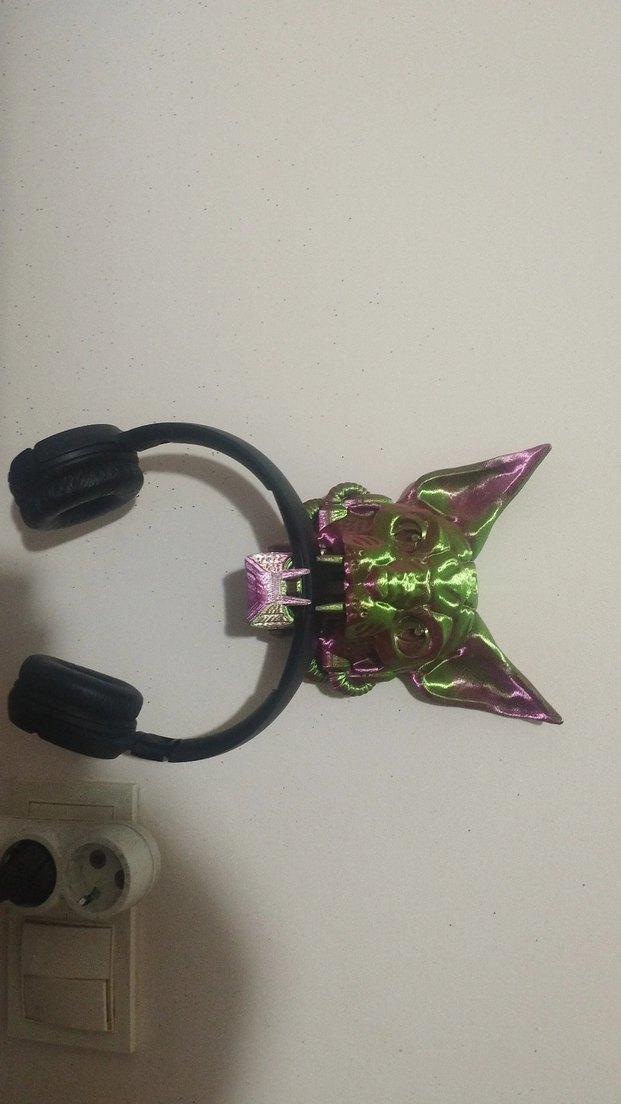 Renkli Kedi Figürlü Kulaklık Askısı - Görsel 3