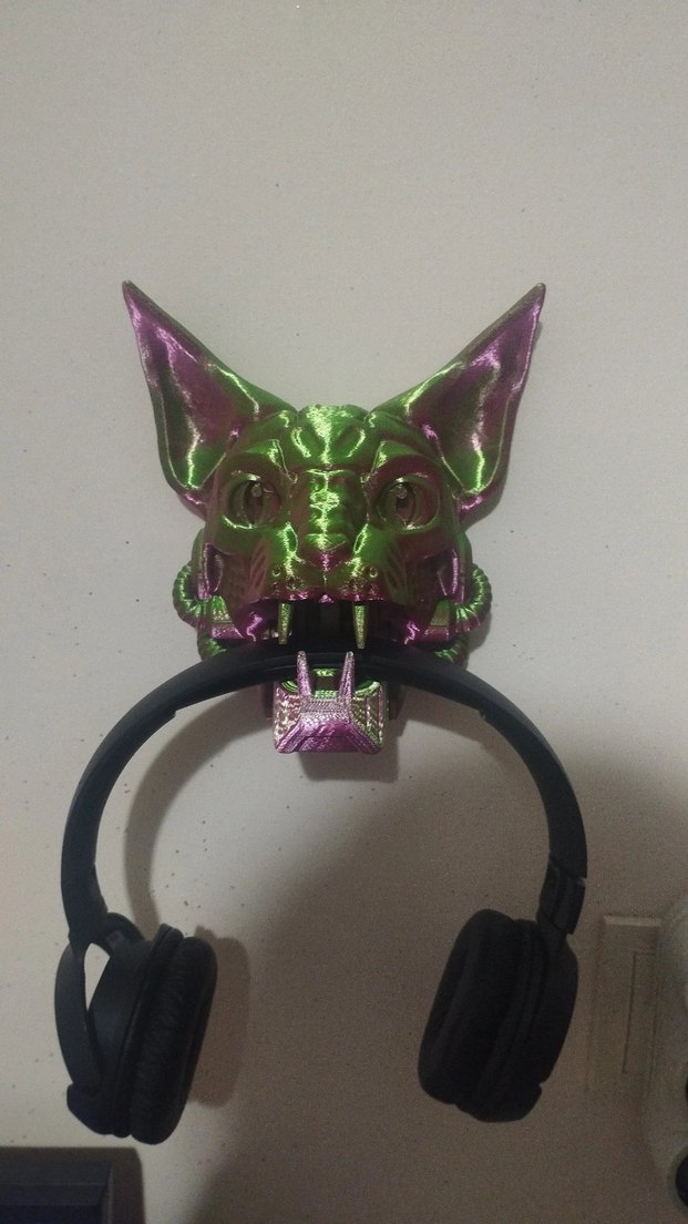 Renkli Kedi Figürlü Kulaklık Askısı - Görsel 2