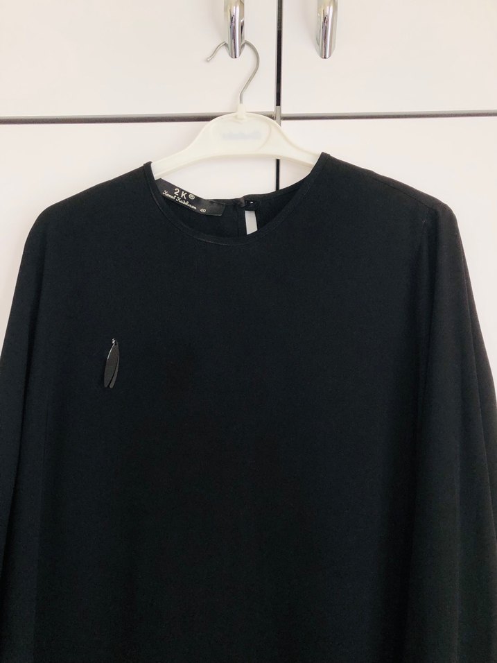 Püsküllü Siyah tunik - Görsel 2