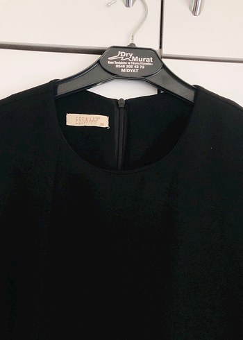 Uzun Siyah Kadın elbise - Görsel 4