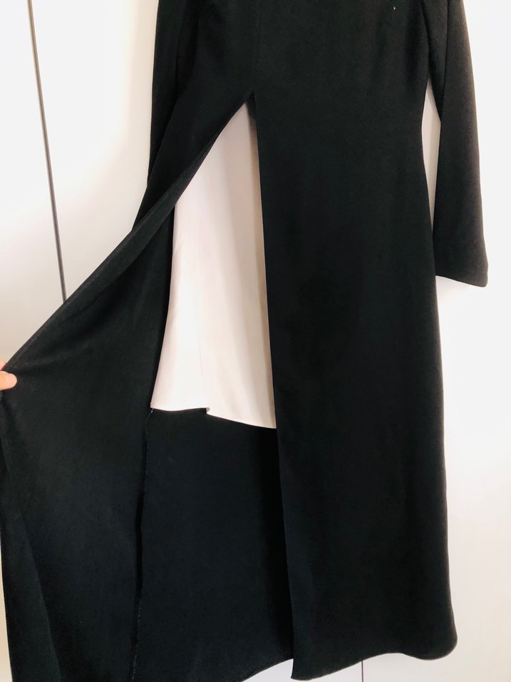 Uzun Siyah Kadın elbise - Görsel 2