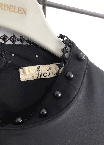 Uzun Kollu Siyah Gotik Kadın Tunik - Görsel 3