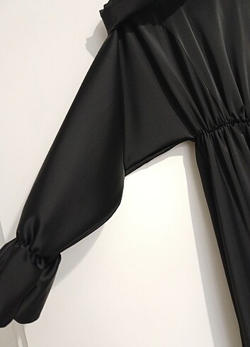 Abiye saten elbise - Görsel 5