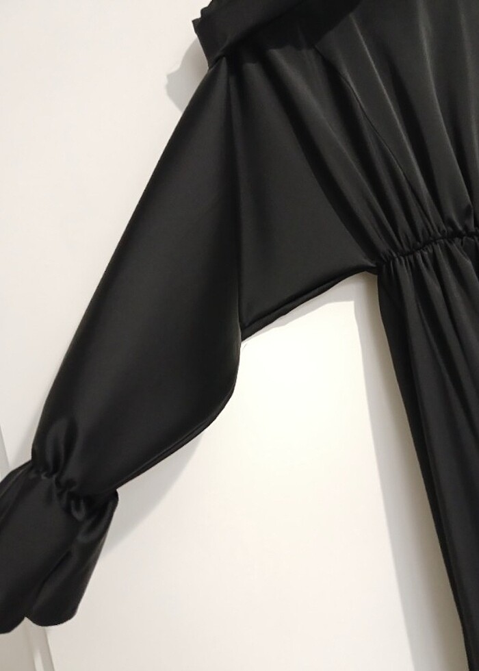 Abiye saten elbise - Görsel 5