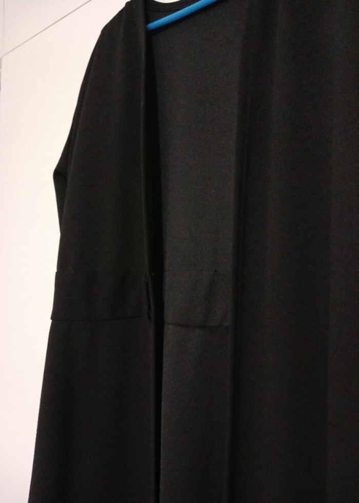 Siyah uzun ince kap tarzi - Görsel 4