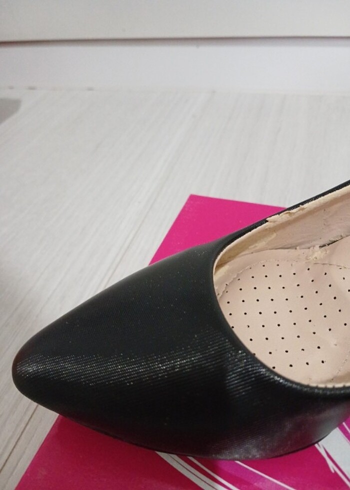 Sıyah topuklu ayakkabı - Görsel 4