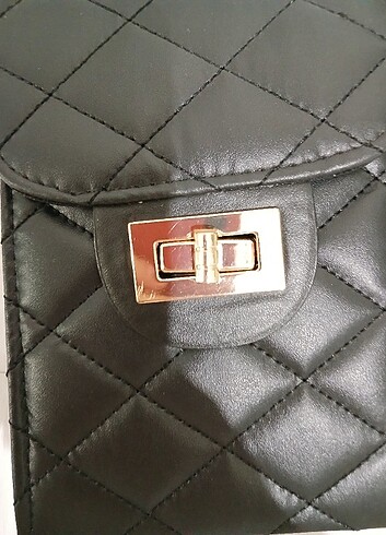 Siyah altın detaylı çanta - Görsel 4