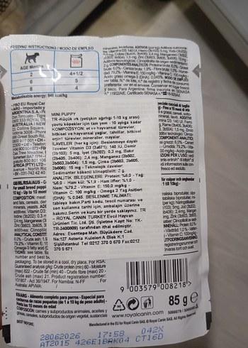 Royal Canin Mini Puppy Soslu Yavru Köpek Maması 85g - Görsel 2