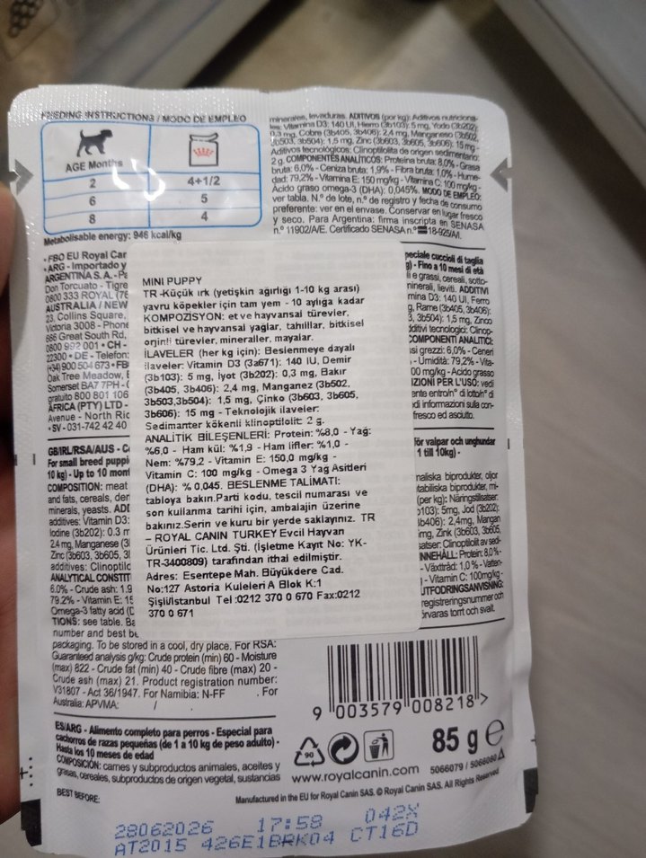Royal Canin Mini Puppy Soslu Yavru Köpek Maması 85g - Görsel 2