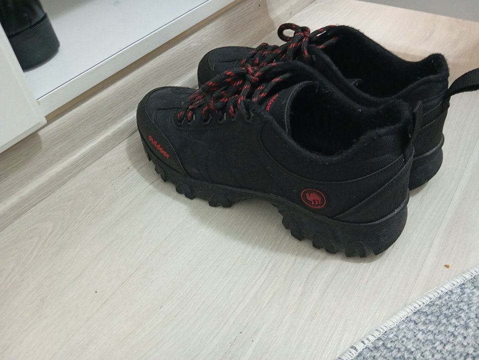 Siyah Outdoor Erkek Spor Ayakkabı Velcro - Görsel 4