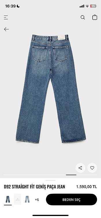m Beden mavi Renk Stradivarius D92 jean