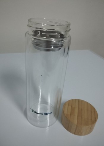 Çift Katlı Cam Matara 400ml - Görsel 3