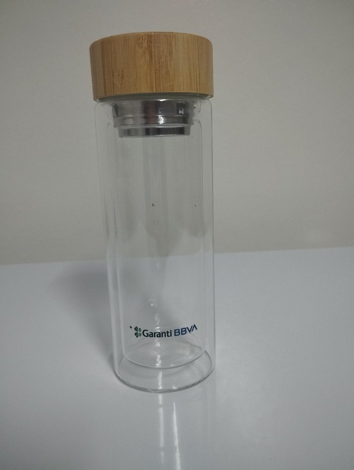 Çift Katlı Cam Matara 400ml - Görsel 2