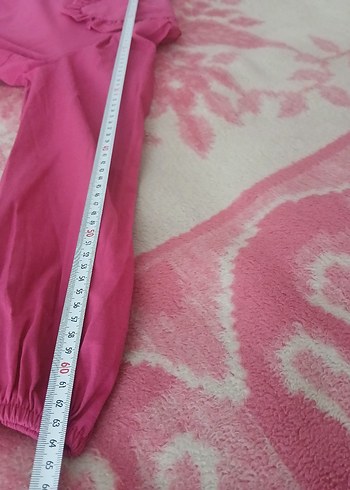 Pembe Bohem Uzun Kollu Salaş Elbise - Görsel 5