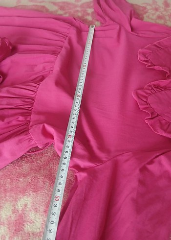 Pembe Bohem Uzun Kollu Salaş Elbise - Görsel 7