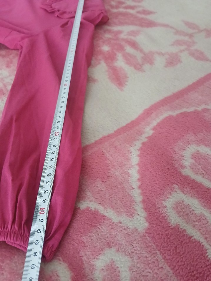 Pembe Bohem Uzun Kollu Salaş Elbise - Görsel 5