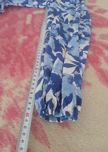 Mavi Bağlamalı Uzun Kollu Elbise - Görsel 7