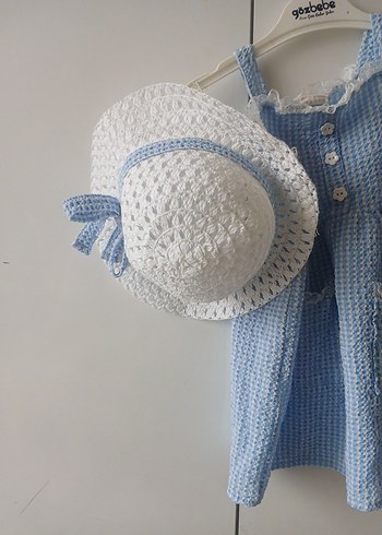 Mavi Dantelli Kız Çocuk Elbisesi - Görsel 8