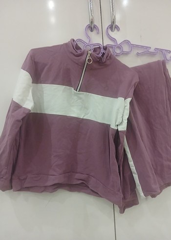 Mor Renkli Fermuarlı Kadın Eşofman Takımı - Görsel 2