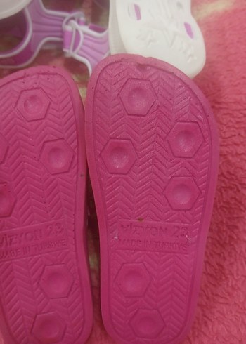Kız Çocuk Renkli Velcro Bantlı Terlik ve Sandalet - Görsel 4