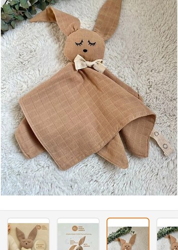 kız bebek bandana çorap ve uyku arkadaşım - Görsel 3