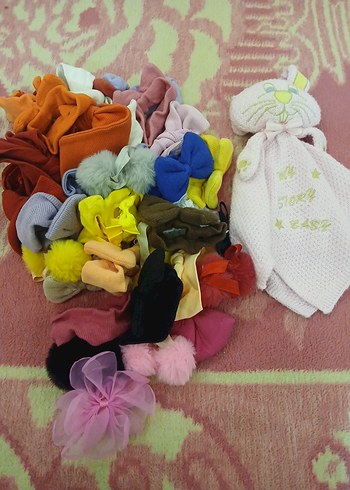 kız bebek bandana çorap ve uyku arkadaşım - Görsel 11