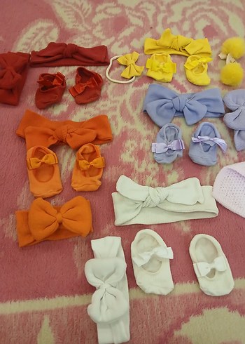 kız bebek bandana çorap ve uyku arkadaşım - Görsel 4