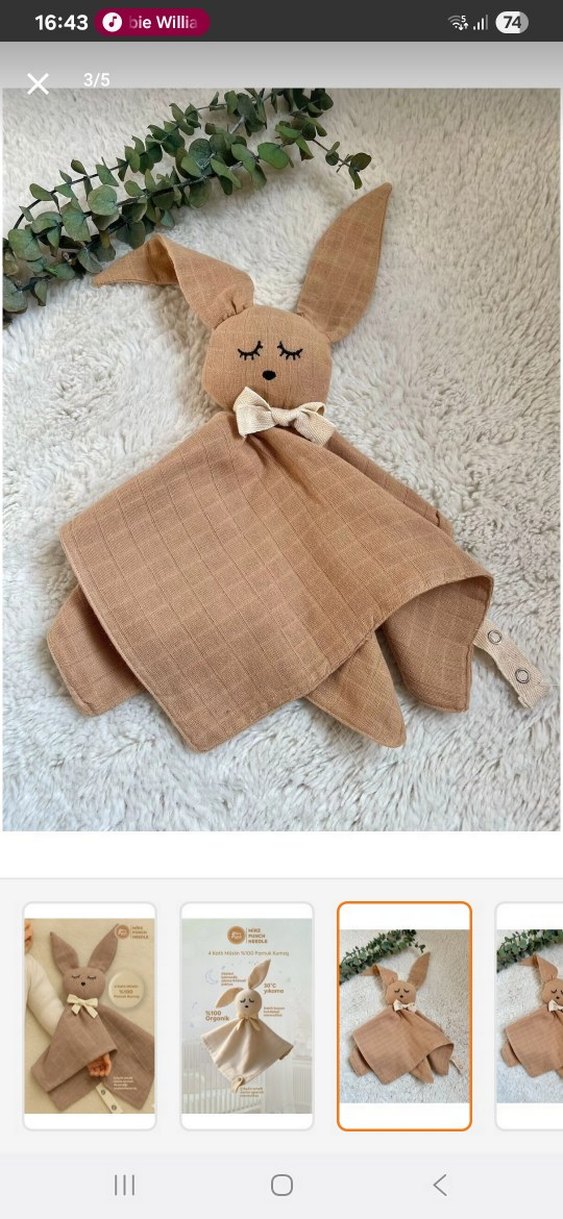 kız bebek bandana çorap ve uyku arkadaşım - Görsel 3