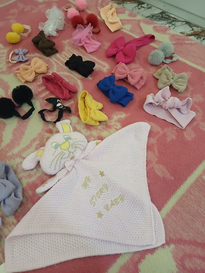 kız bebek bandana çorap ve uyku arkadaşım - Görsel 5