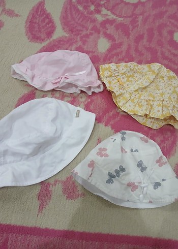 kız bebek şapka seti - Görsel 2