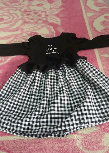 Pierre Cardin Kız Siyah Ekoseli Uzun Kollu Elbise - Görsel 6