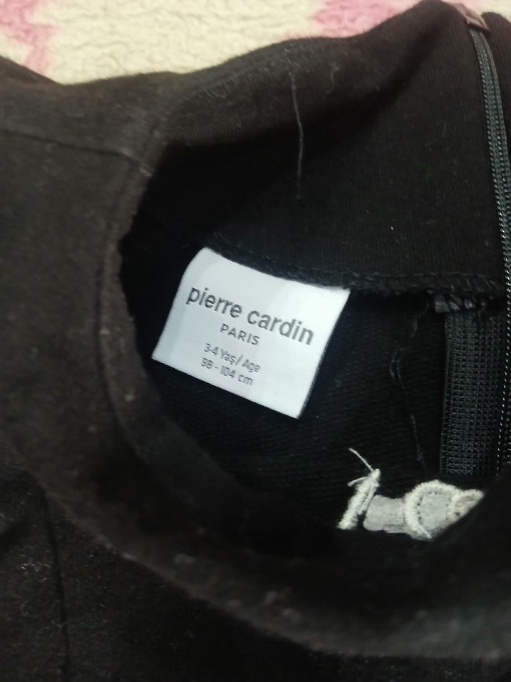 Pierre Cardin Kız Siyah Ekoseli Uzun Kollu Elbise - Görsel 5