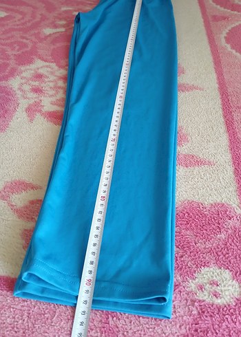 Mavi Çiçek Desenli Uzun Tesettür Elbise - Görsel 7