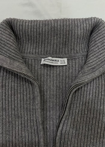 Stradivarius Gri Örgü Kadın Hırka