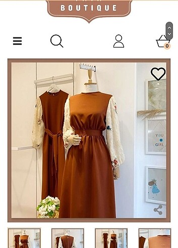 Faya Butik Kahverengi Elbise 