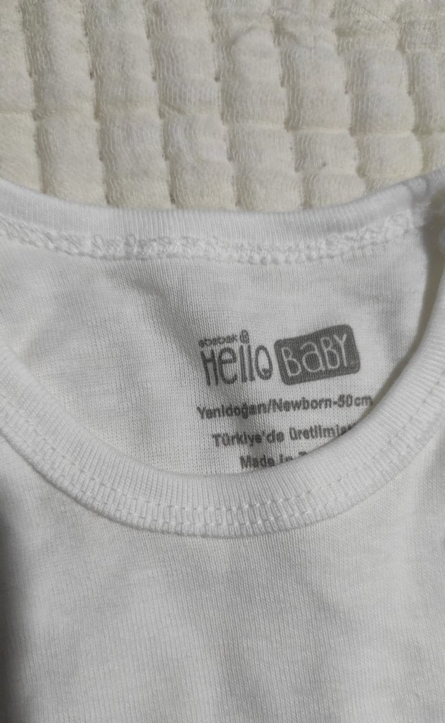 Bebek Erkek Kolsuz Beyaz Body Seti - Görsel 2