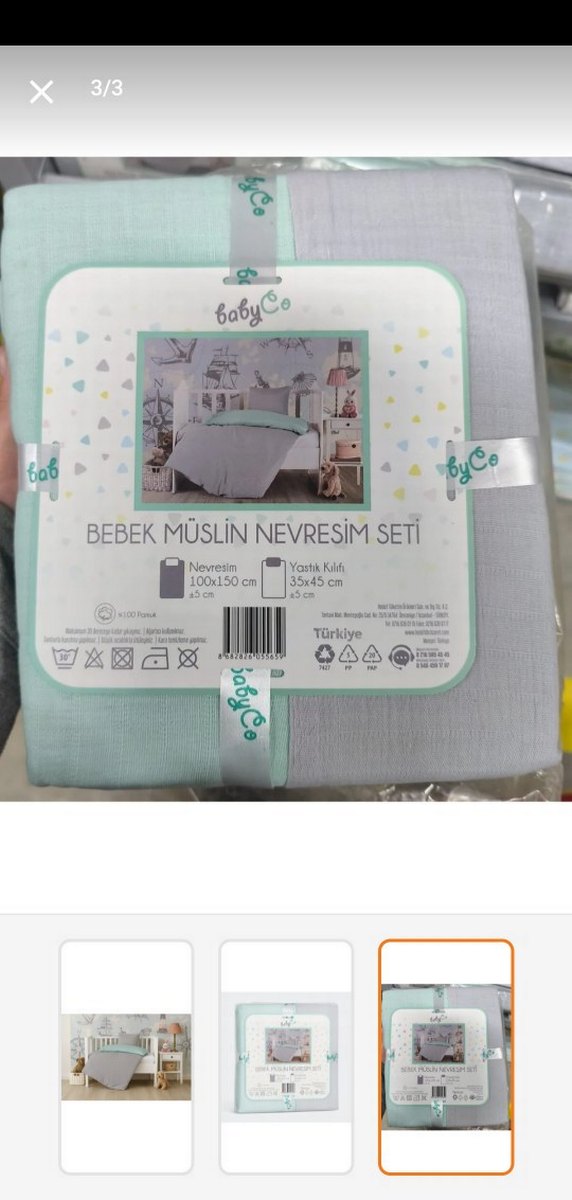 Gri Çocuk Yatak Seti nevresim takımı - Görsel 2