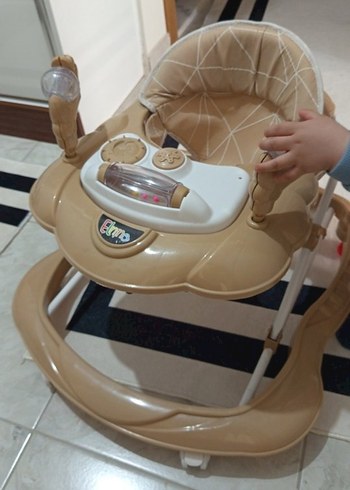 Bej Bebek Yürüteci Oyuncaklı - Görsel 3