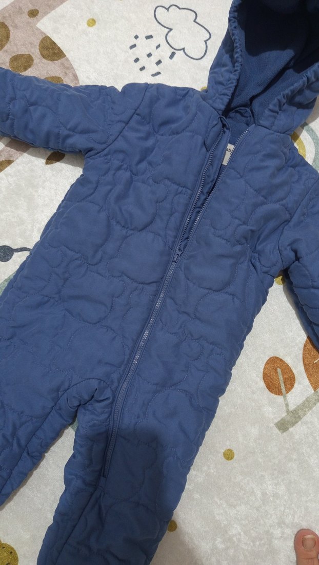 Mavi Erkek Bebek Astronot  Mont - Görsel 2