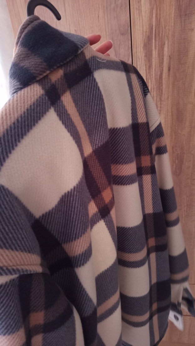 Düğmeli Gri Kahverengi Kalın İçi yünlü Erkek Gömlek - Görsel 5