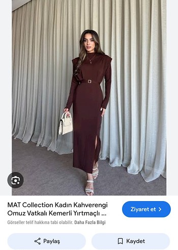 Kahverengi Uzun Kollu Kadın Bornoz - Görsel 7