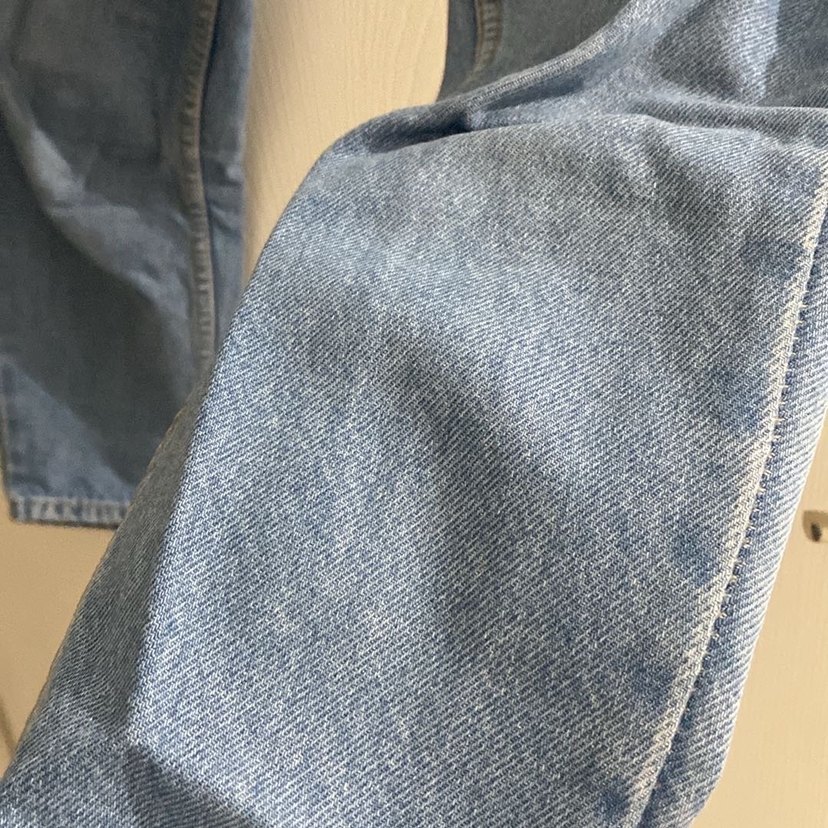 Lamelif Düğmeli Mavi Kadın Midi Boy Bol Kesim Jean - Görsel 2