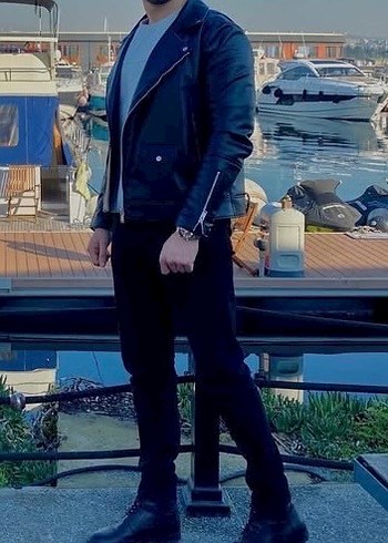 ZARA ERKEK DERİ CEKET - Görsel 4